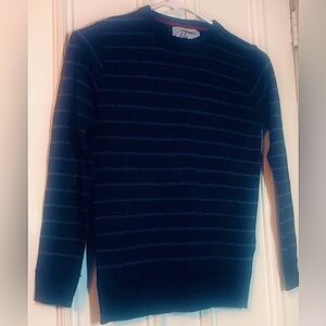 Brand Faze 1 Sweater Boys Size Medium 10-12 Navy With Grey Striped Preppy School